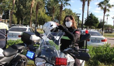 O, Mersin’in tek motorize kadın trafik polisi