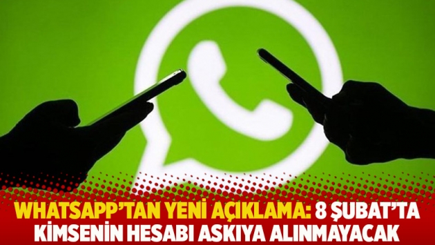 WhatsApp’tan yeni açıklama: 8 Şubat’ta kimsenin hesabı askıya alınmayacak