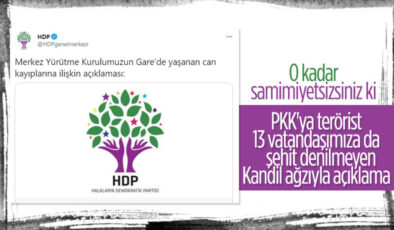 HDP’den 13 vatandaşımızın şehit edilmesiyle ilgili samimyetsiz açıklama