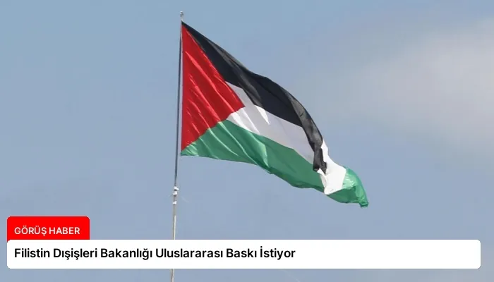 Filistin Dışişleri Bakanlığı Uluslararası Baskı İstiyor