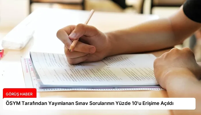 ÖSYM Tarafından Yayınlanan Sınav Sorularının Yüzde 10’u Erişime Açıldı