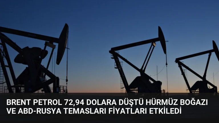 Brent Petrol 72,94 Dolara Düştü Hürmüz Boğazı ve ABD-Rusya Temasları Fiyatları Etkiledi