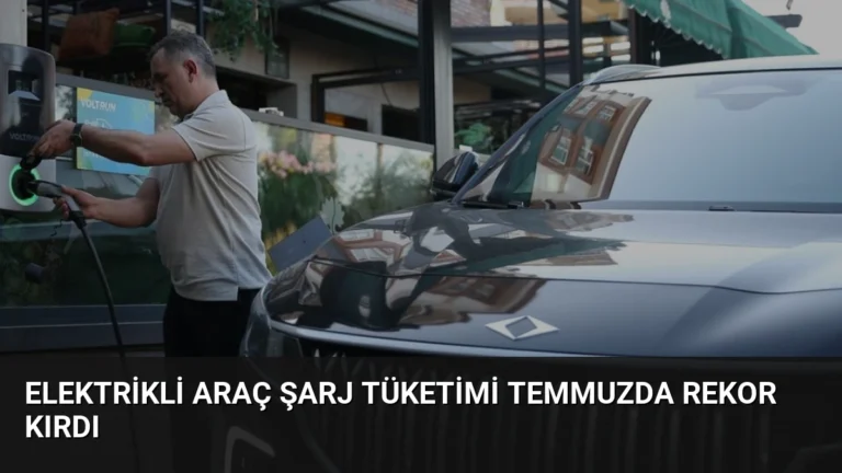 Elektrikli Araç Şarj Tüketimi Temmuzda Rekor Kırdı