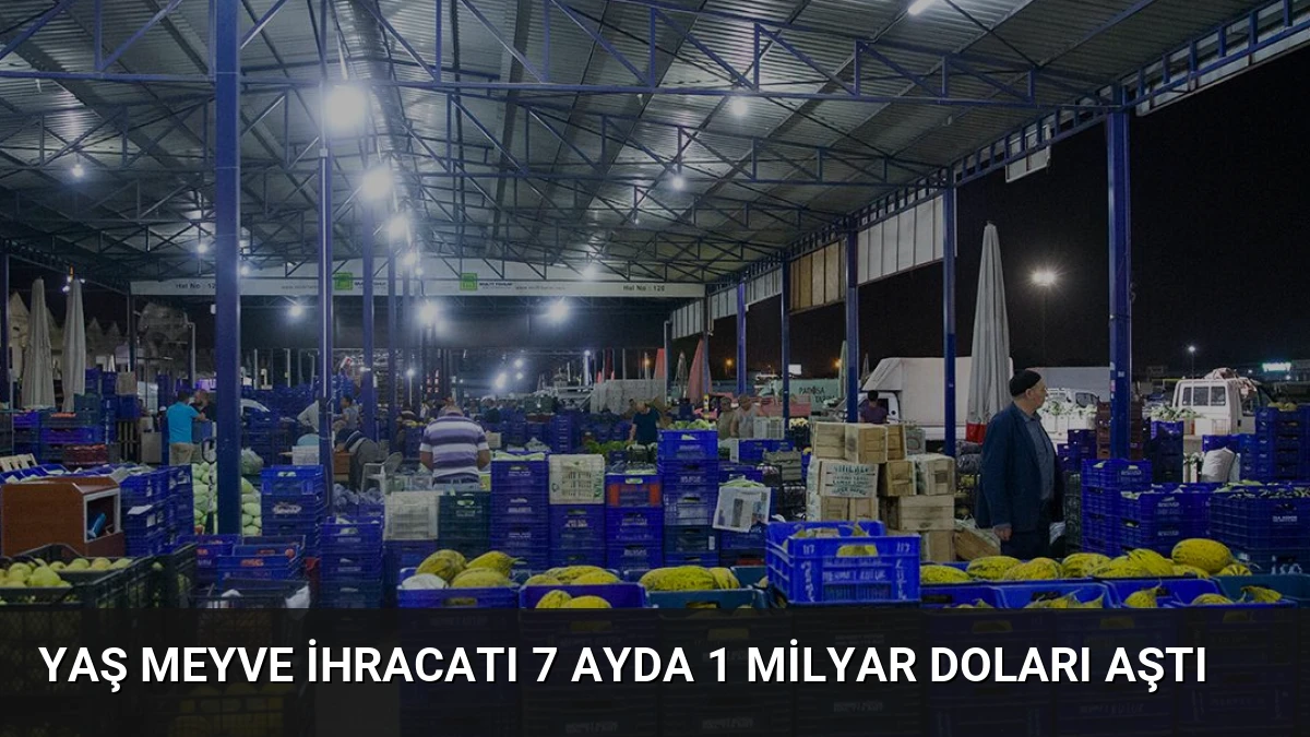 Yaş Meyve İhracatı 7 Ayda 1 Milyar Doları Aştı