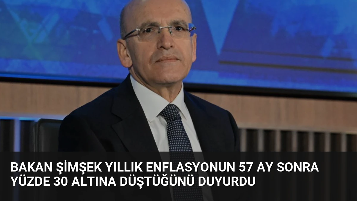 Bakan Şimşek Yıllık Enflasyonun 57 Ay Sonra Yüzde 30 Altına Düştüğünü Duyurdu