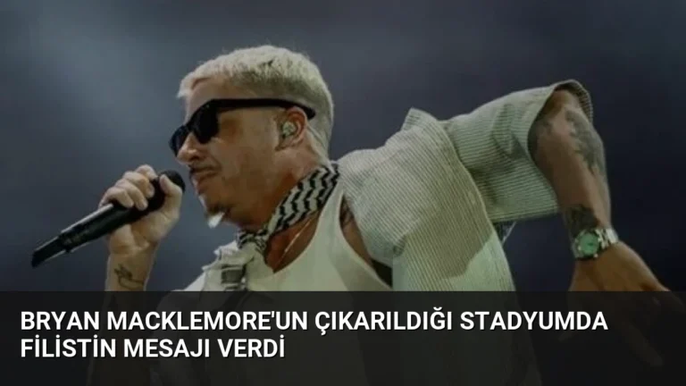 Bryan Macklemore’un Çıkarıldığı Stadyumda Filistin Mesajı Verdi