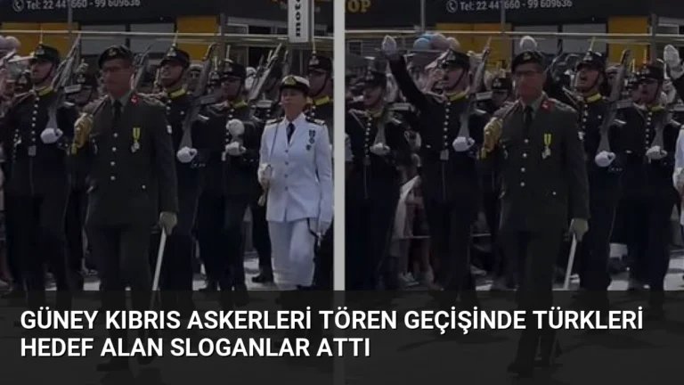Güney Kıbrıs Askerleri Tören Geçişinde Türkleri Hedef Alan Sloganlar Attı