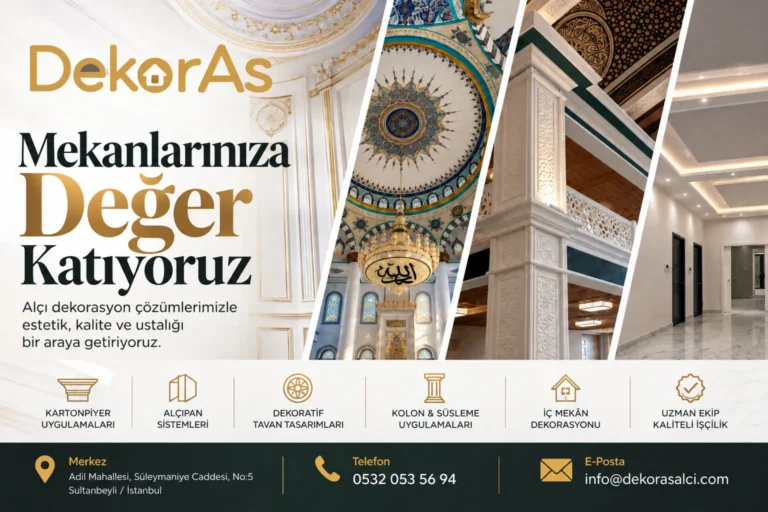 Özel Tasarım Alçı Motifleriyle Mimari Mekânlara Özgün Bir Kimlik