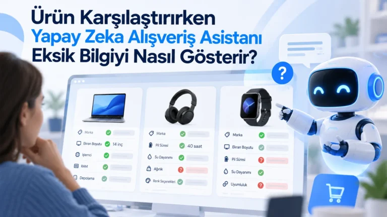 Ürün Karşılaştırırken Yapay Zeka Alışveriş Asistanı Eksik Bilgiyi Nasıl Gösterir?
